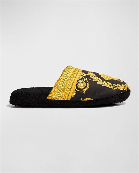 versace men sleepers|farfetch Versace slippers.